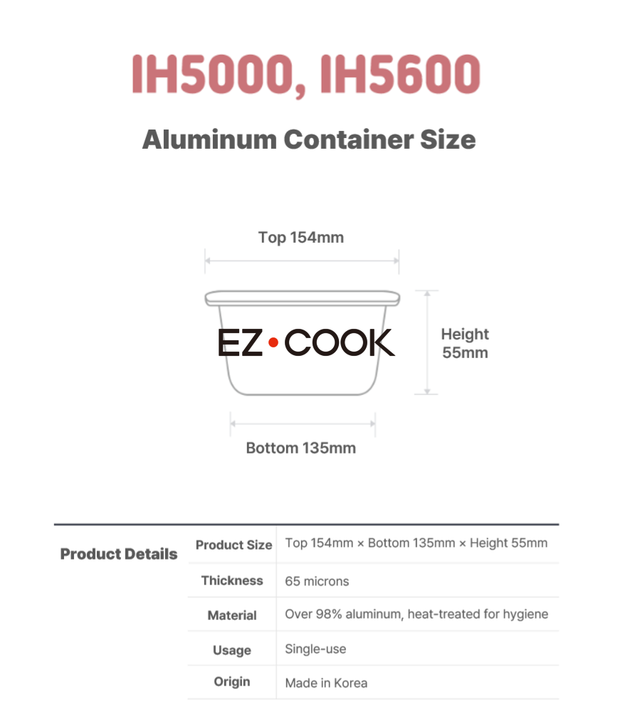 EZCOOK aluminium container with a sleek, durable design, perfect for food storage and organization.