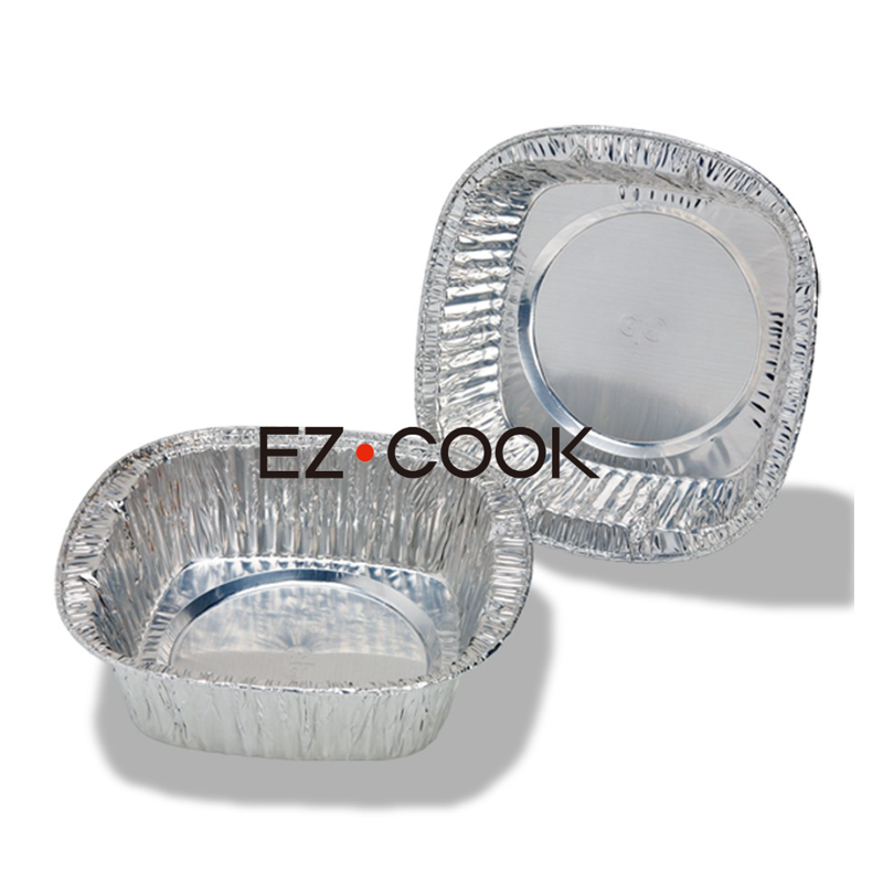 EZCOOK aluminium container with lid, lightweight food storage tin from can-ezcook, ideal for kitchen and travel use.