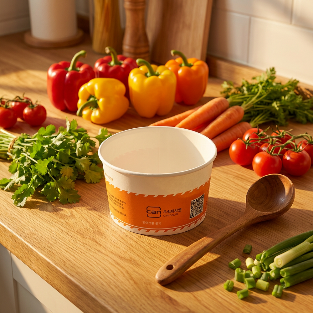 EZCOOK Paper Container 1200cc | For Round Ramyun